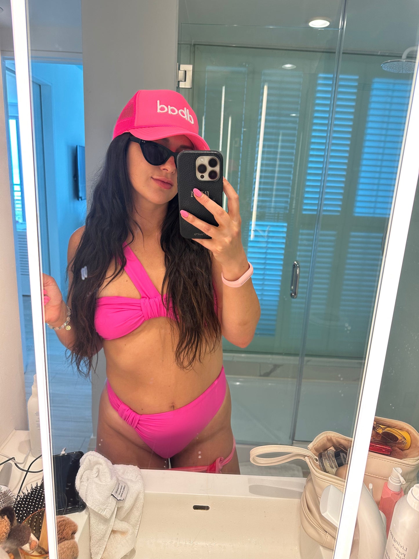 HOT PINK TRUCKER HAT